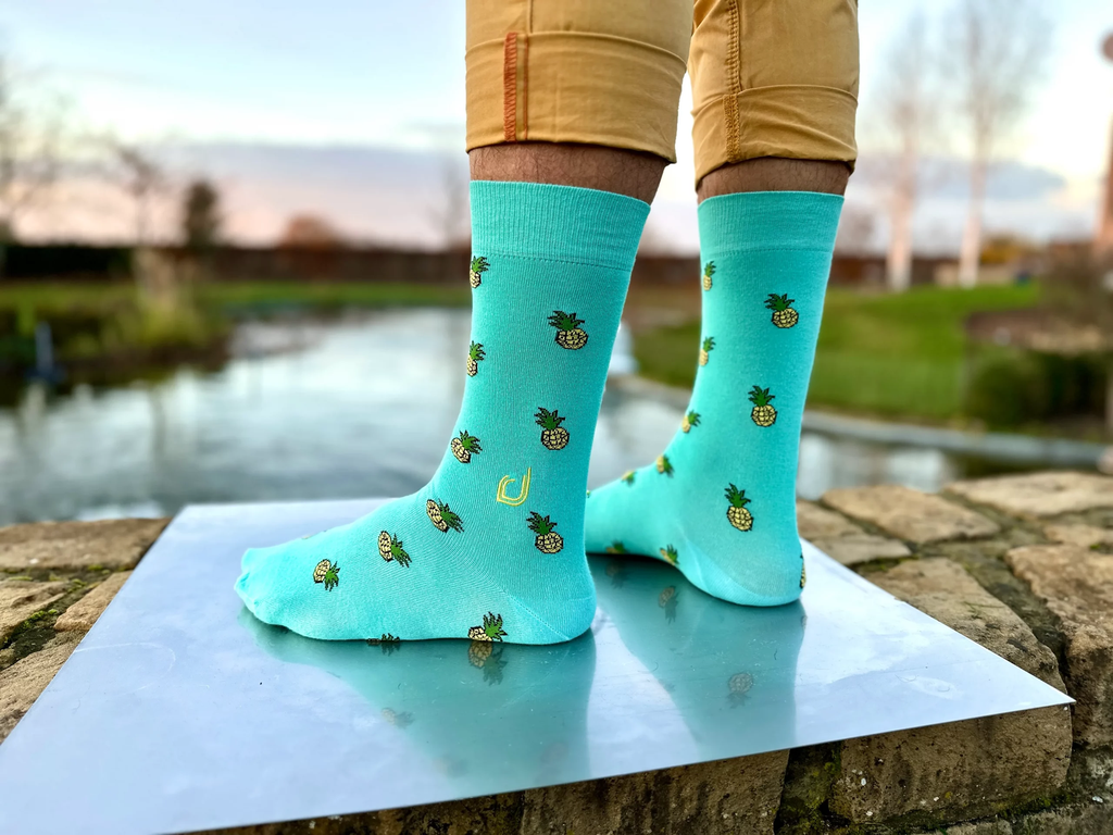 Pineapple O - nos chaussettes avec des motifs d'ananas