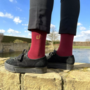 Belgian Fries C - nos chaussettes hautes bordeaux