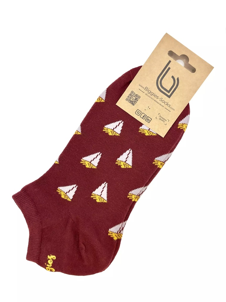 Nos chaussettes courtes avec un motif de frites