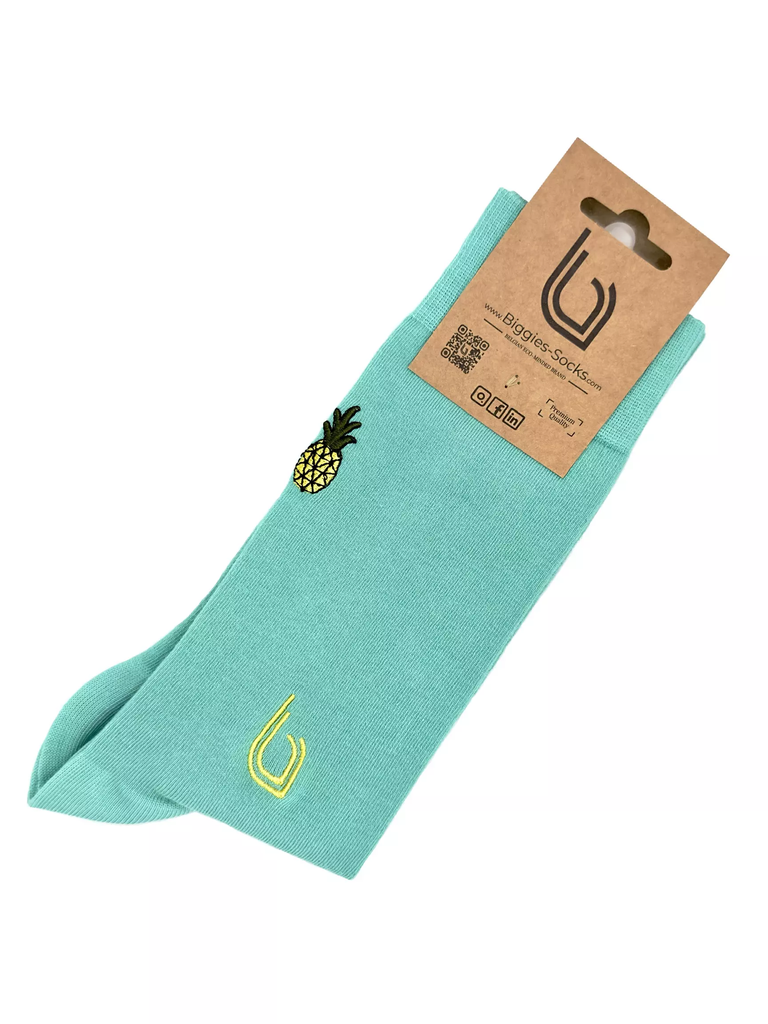 Pineapple S – un ananas brodé sur des chaussettes peps